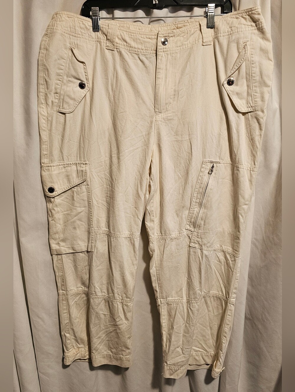 Ladys Ralph Lauren Cream Capri Cargo  Pants Sz.18W